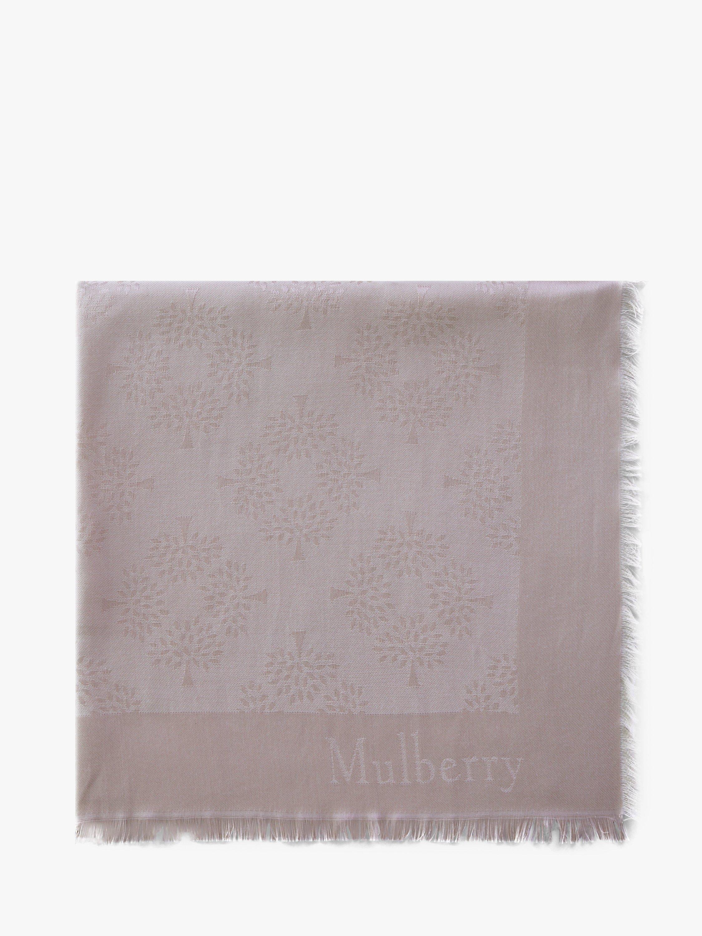 Mulberry Tree Silk Organic Cotton Square Scarf, Rosewater