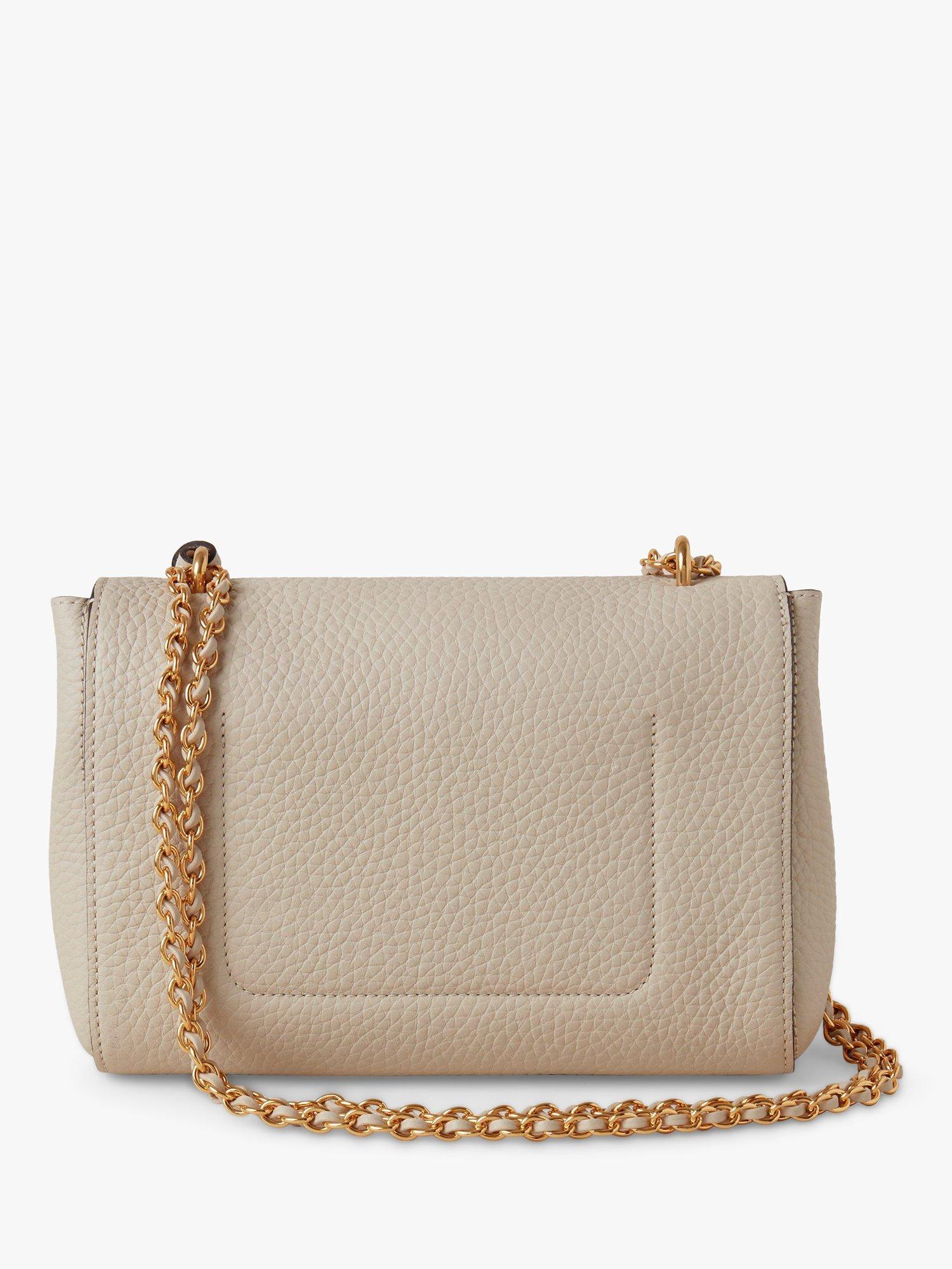 Product image 3 of 8, which shows Mulberry Lily Heavy Grain Leather Chain Strap Shoulder Bag, Chalk