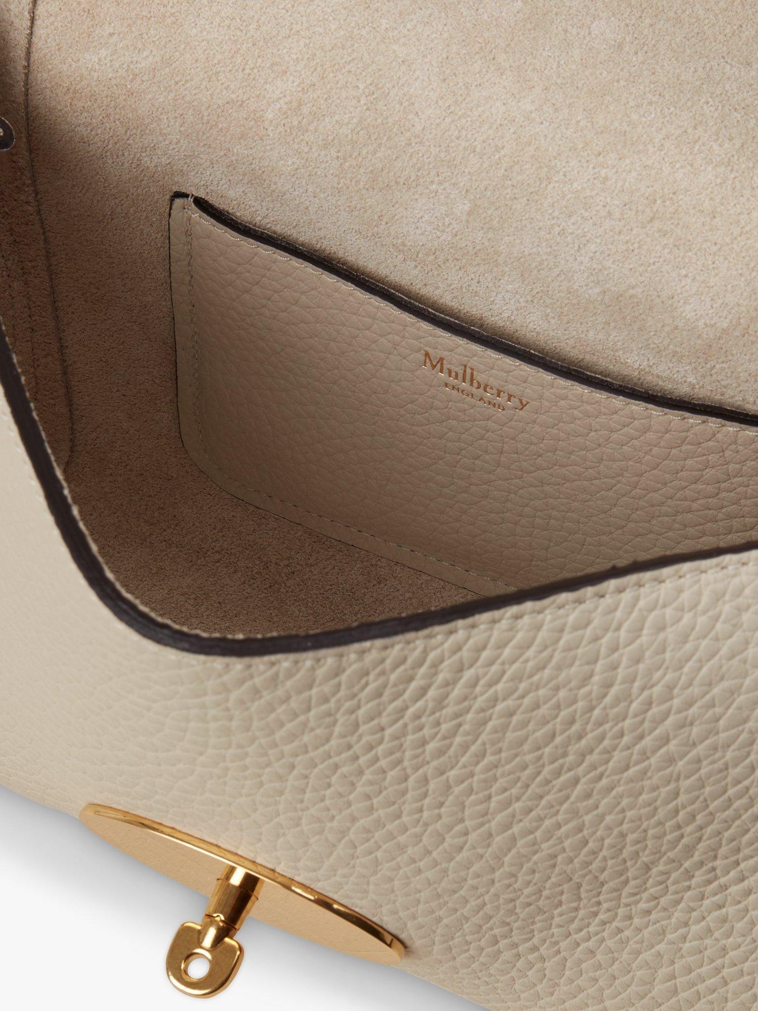 Product image 2 of 8, which shows Mulberry Lily Heavy Grain Leather Chain Strap Shoulder Bag, Chalk