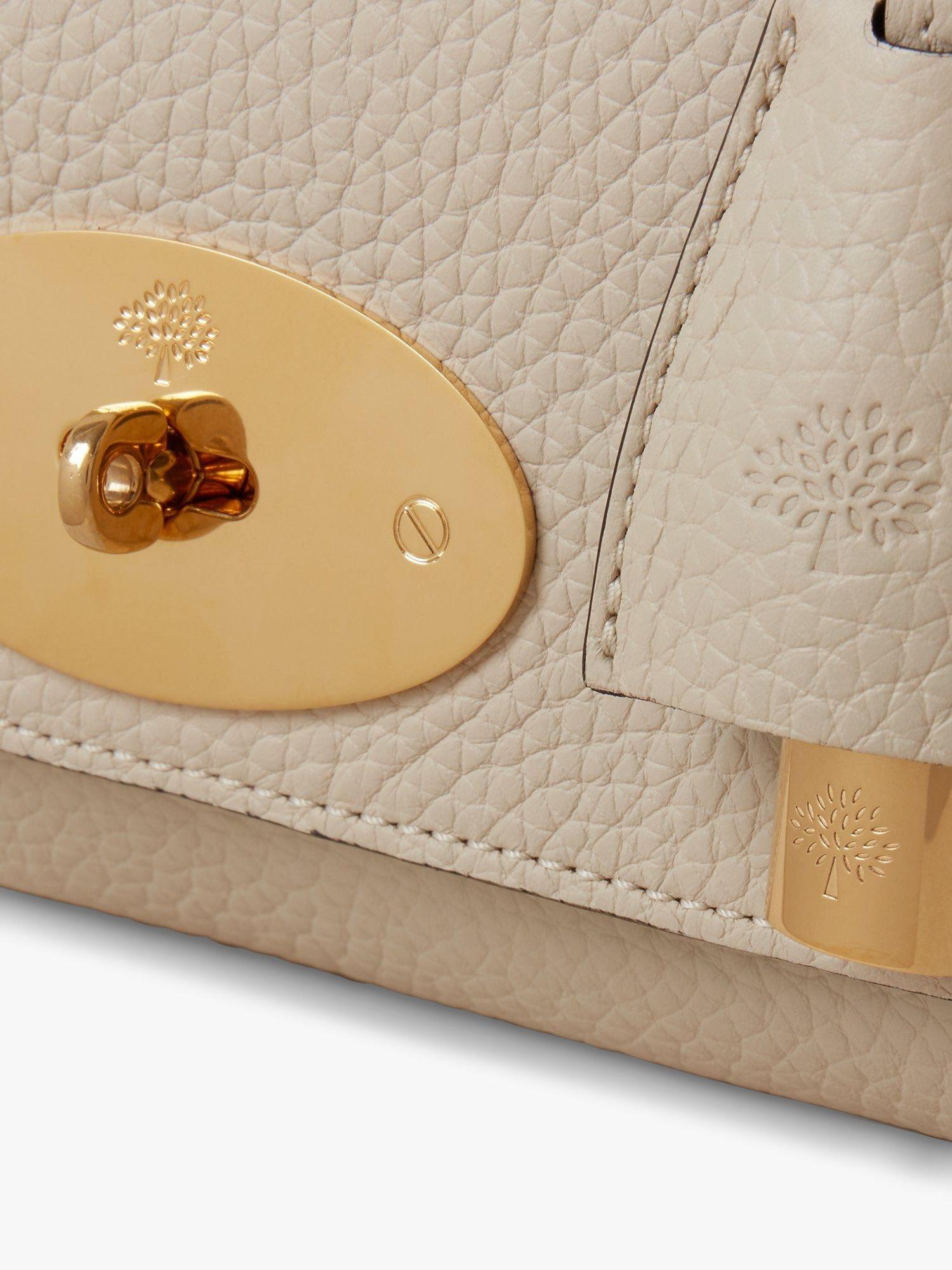 Product image 5 of 8, which shows Mulberry Lily Heavy Grain Leather Chain Strap Shoulder Bag, Chalk