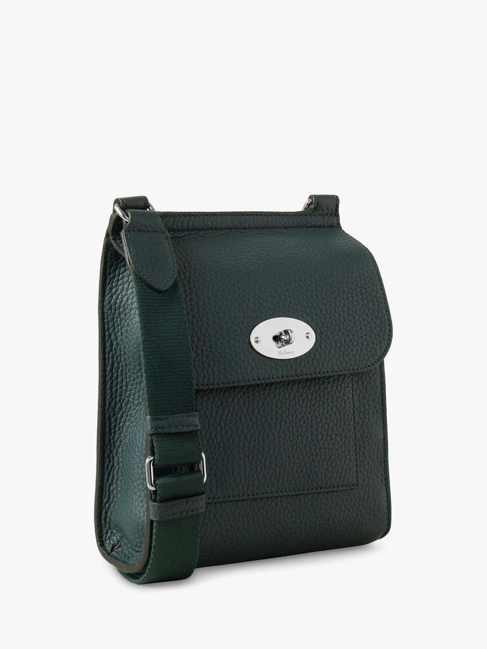 Product image 4 of 6, which shows Mulberry Small Antony Heavy Grain Leather Satchel, Mulberry Green