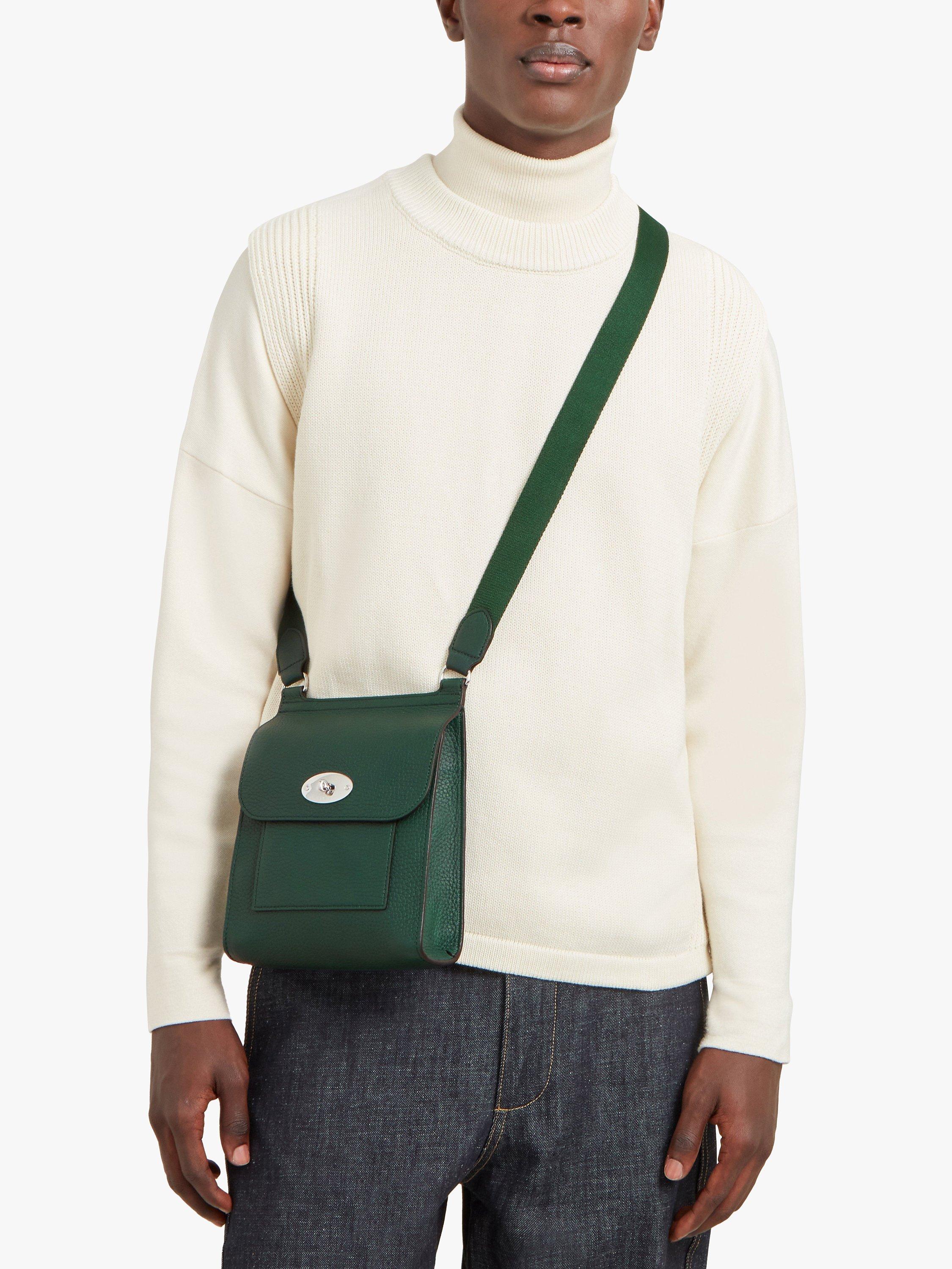 Product image 6 of 6, which shows Mulberry Small Antony Heavy Grain Leather Satchel, Mulberry Green