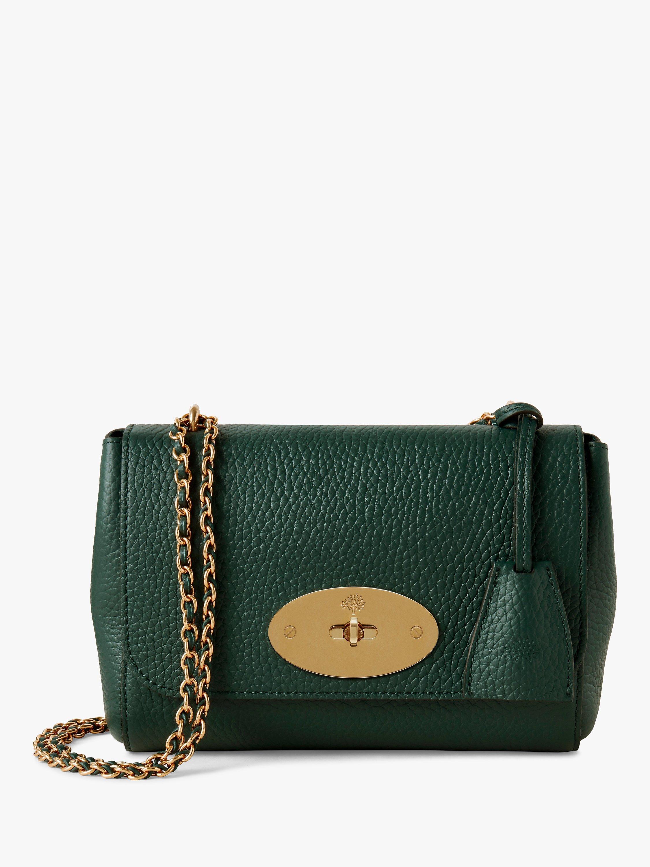 Mulberry Lily Heavy Grain Leather Chain Strap Shoulder Bag, Mulberry Green