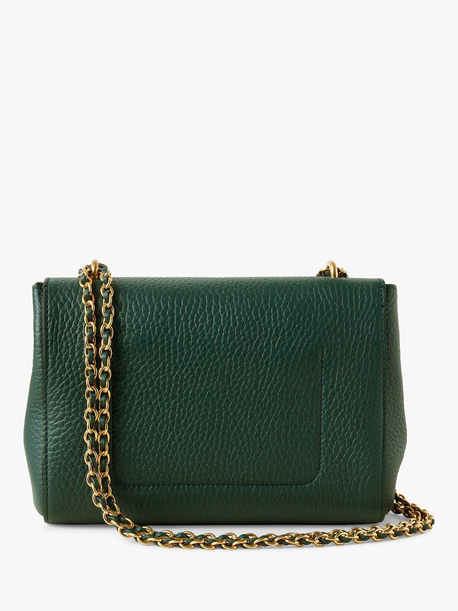 Mulberry Lily Heavy Grain Leather Chain Strap Shoulder Bag, Mulberry Green