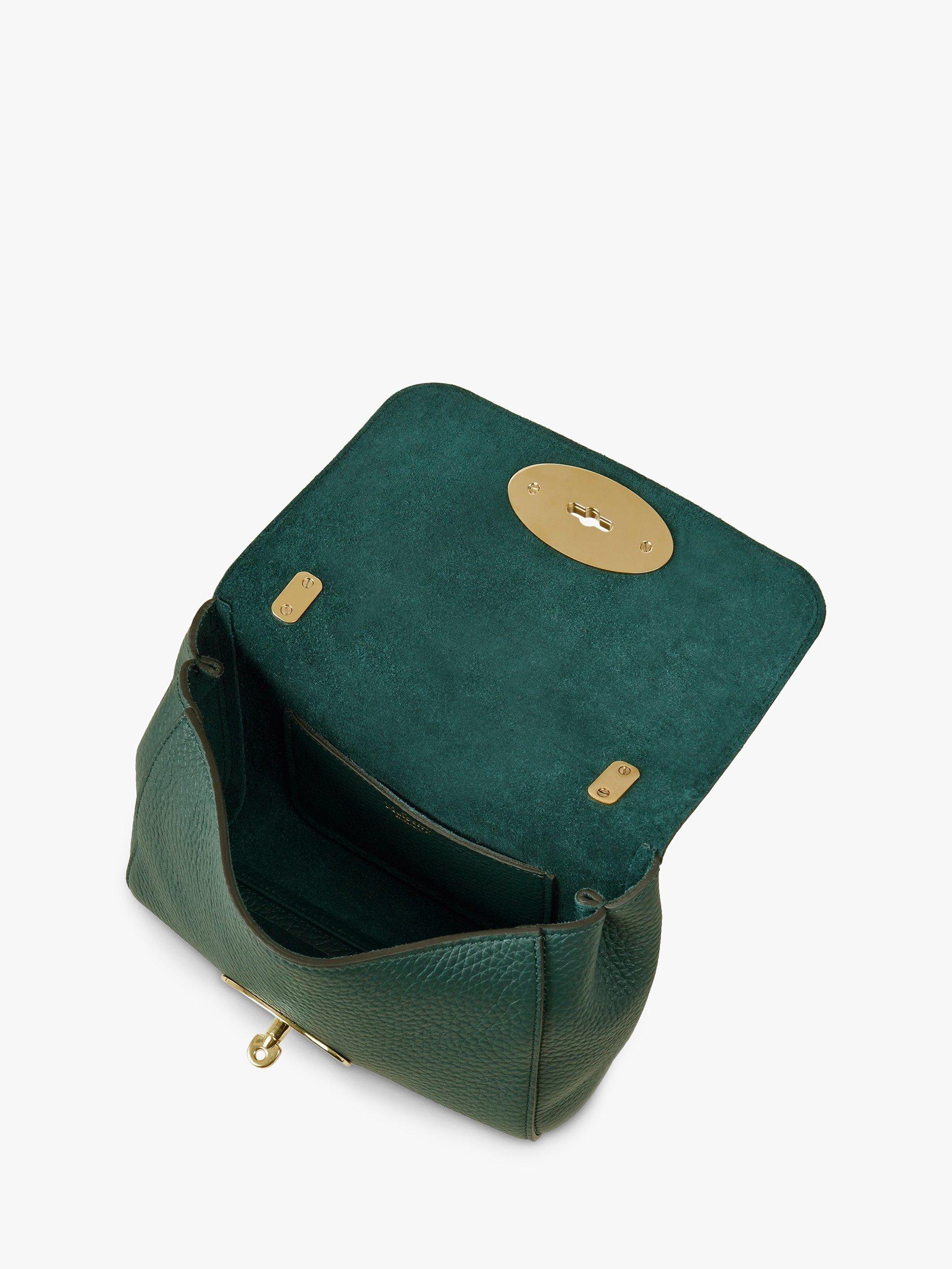 Mulberry Lily Heavy Grain Leather Chain Strap Shoulder Bag, Mulberry Green