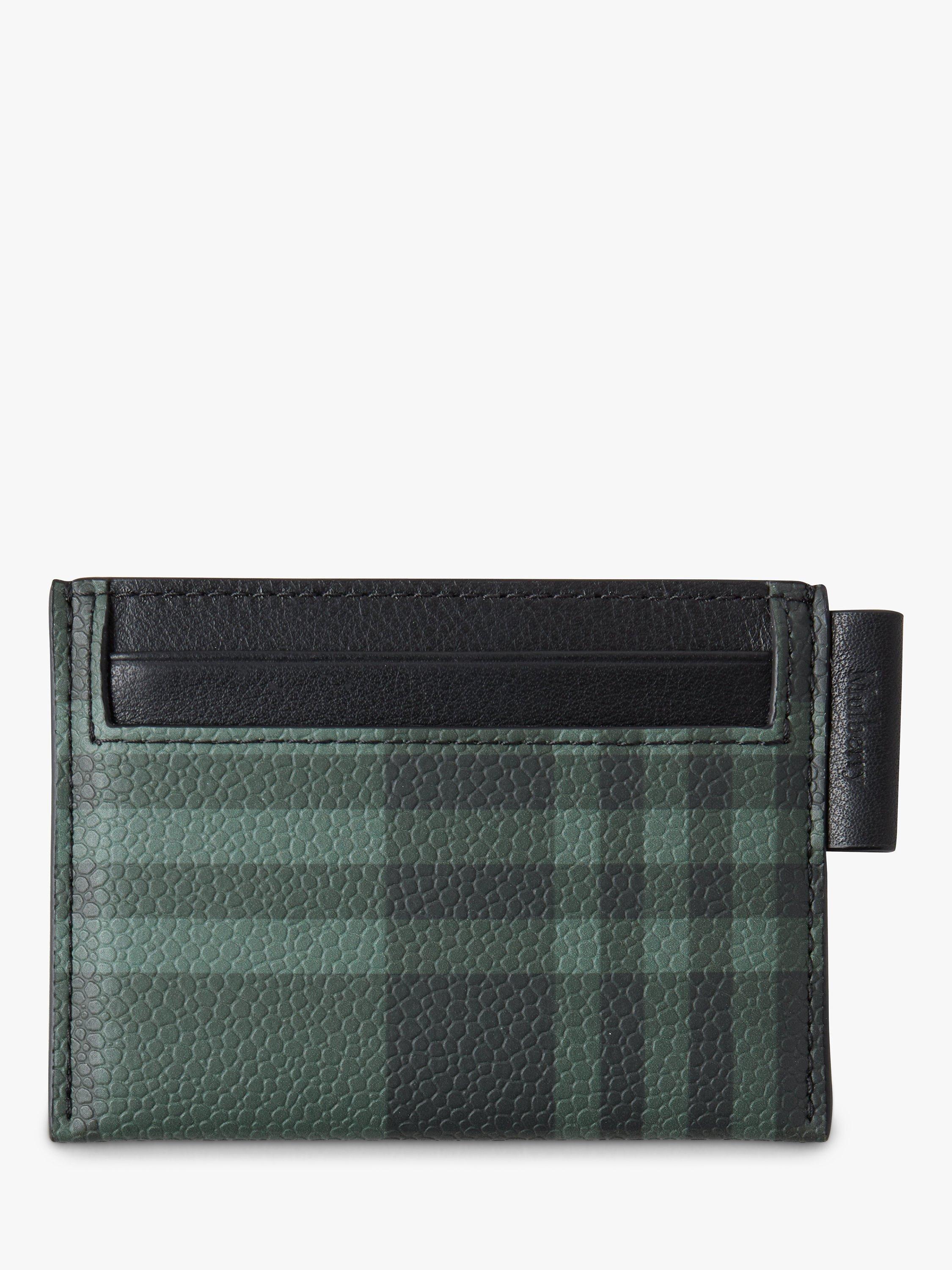 Mulberry Printed Eco Grain Leather Credit Card Slip, Mulberry Green