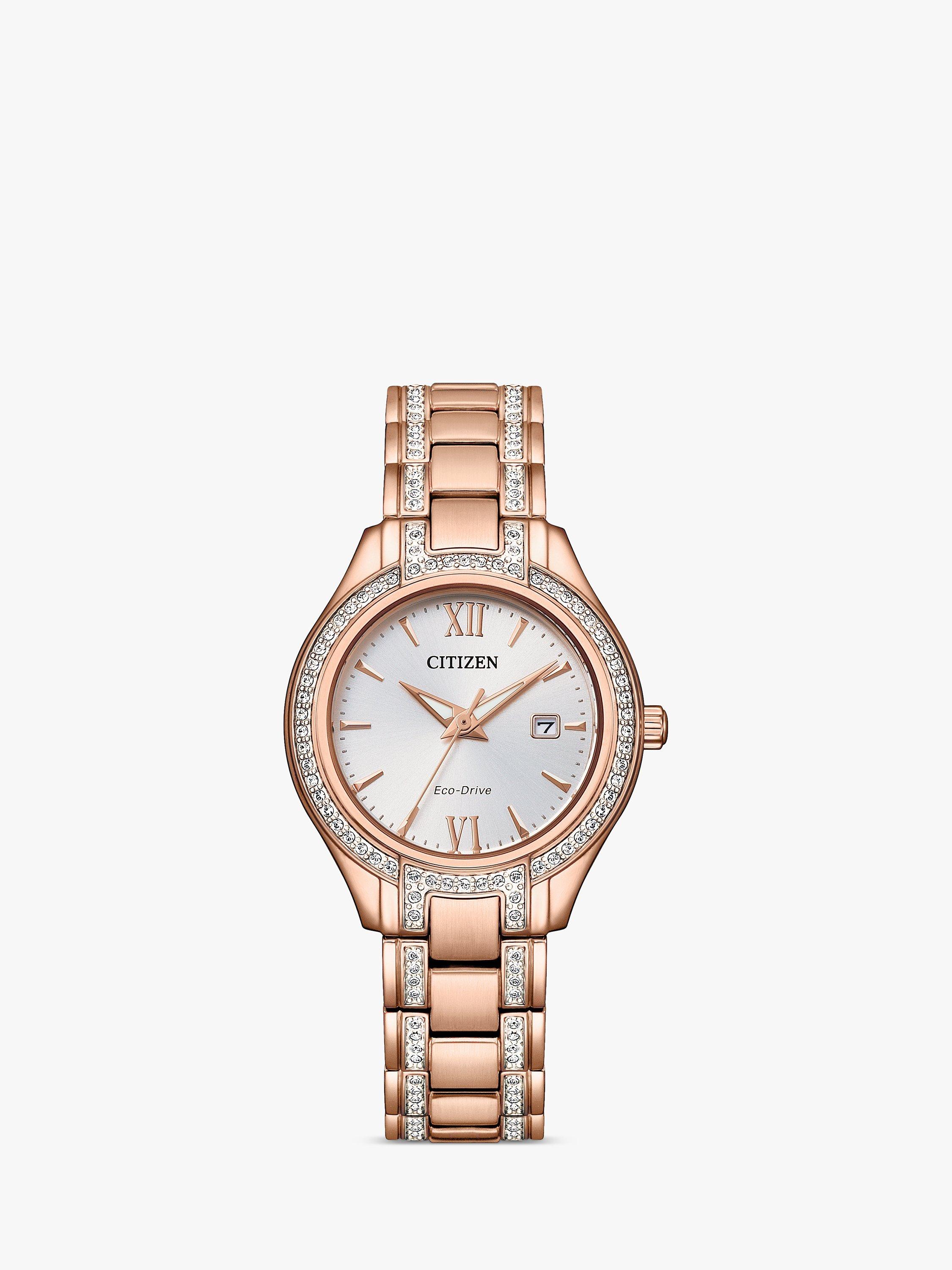 Citizen FE1233-52A Women's Silhouette Crystal Eco-Drive Bracelet Strap Watch