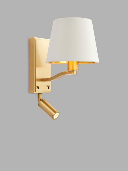 Bay Lighting Manor Spotlight/Wall Light, Satin Gold, Satin Gold