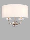 Bay Lighting Hailey 2 Bulb Wall Light, Bright Nickel