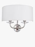 Bay Lighting Hailey 2 Bulb Wall Light, Bright Nickel