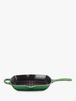 Le Creuset Cast Iron Signature Square Grillit, 26cm - view 2, Bamboo