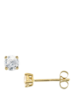 E.W Adams 18ct Yellow Gold Round Brilliant Cut Diamond Stud Earrings, 0.30ct, Yellow Gold