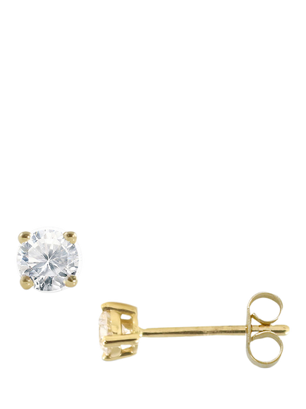 E.W Adams 18ct Yellow Gold Round Brilliant Cut Diamond Stud Earrings, 0.30ct, Yellow Gold