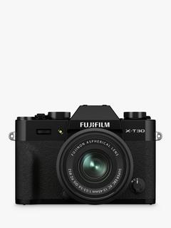 Fujifilm X-T30 Mark II Compact System Camera with XC 15-45mm OIS Lens, 4K Ultra HD, 26.1MP, Wi-Fi, Bluetooth, OLED EVF, 3” LCD Tilting Touch Screen, Black