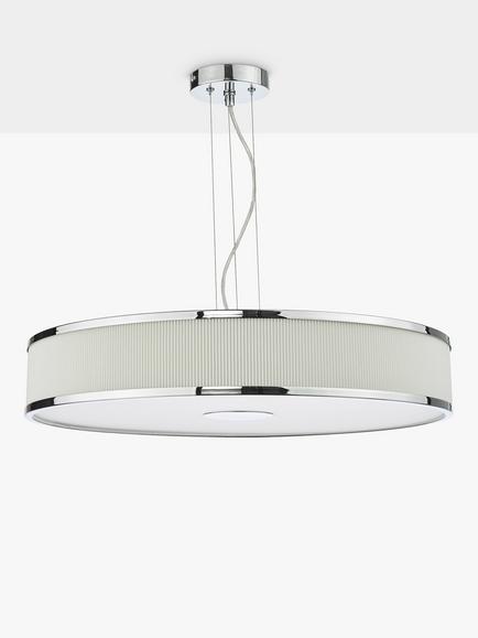 Där Alvaro Diffuser Ceiling Light, Large - view 2, Ivory/Polished Chrome