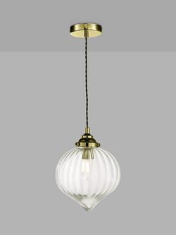 Där Mya Glass Ceiling Light, Antique Brass