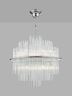 Där Lukas Glass Ceiling Light, Polished Chrome