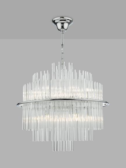 Där Lukas Glass Ceiling Light, Polished Chrome