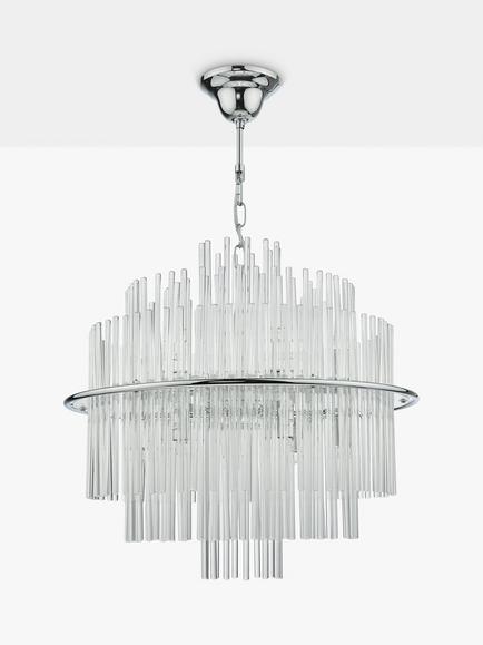 Där Lukas Glass Ceiling Light - view 2, Polished Chrome
