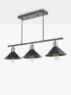 Där Jalen Bar Ceiling Light, Graphite/Antique Brass - view 2, Graphite/Antique Brass