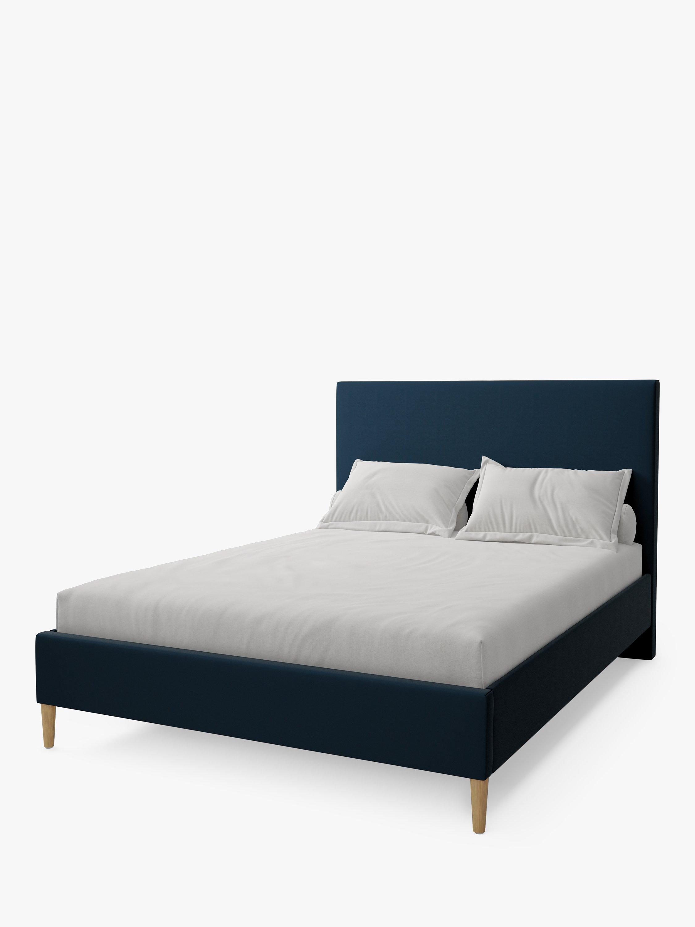 Koti Home Dee Upholstered Bed Frame, Super King Size, Vintage Velvet Petrol