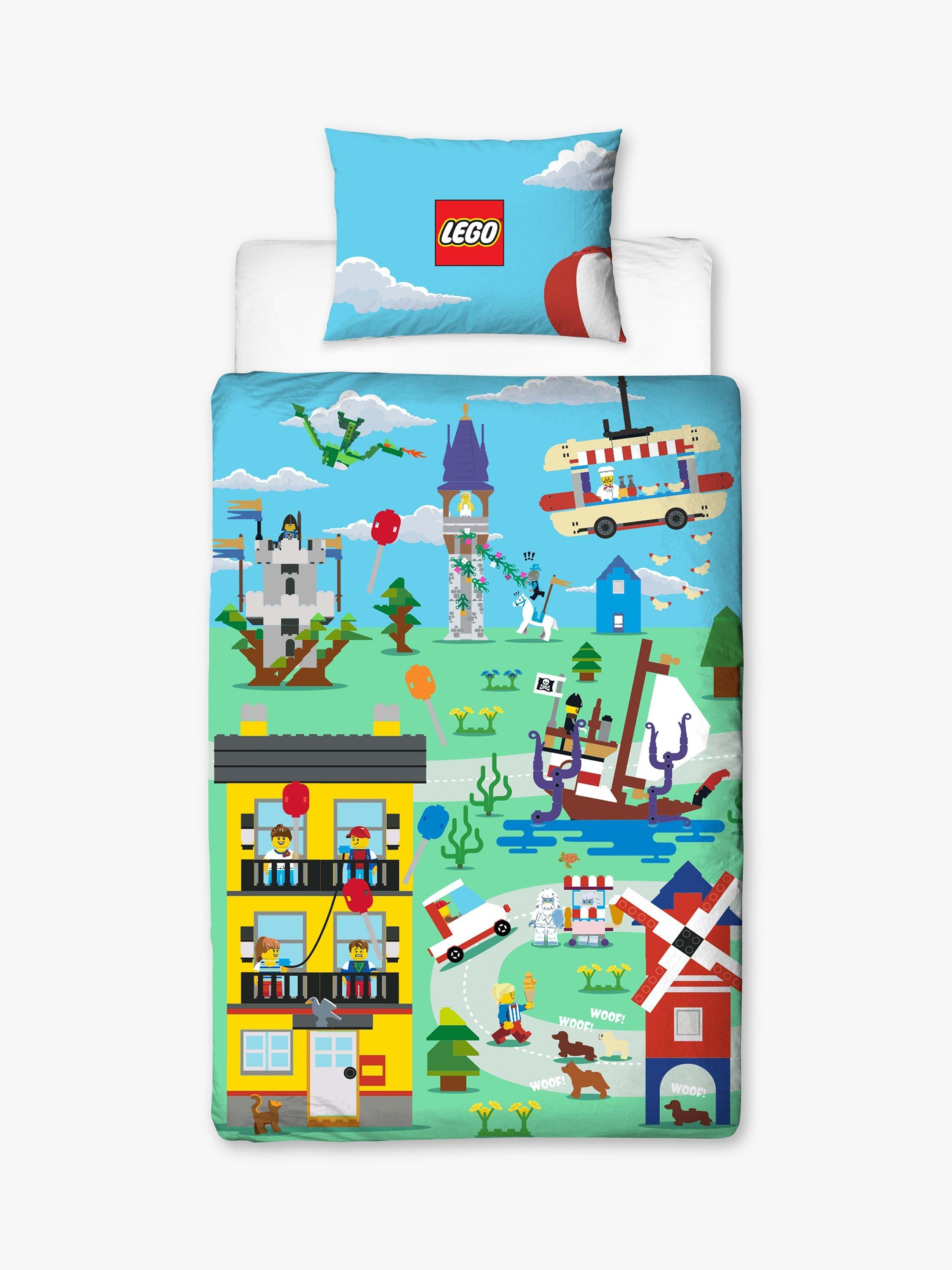 LEGO Reversible Pure Cotton Duvet Cover and Pillowcase Set