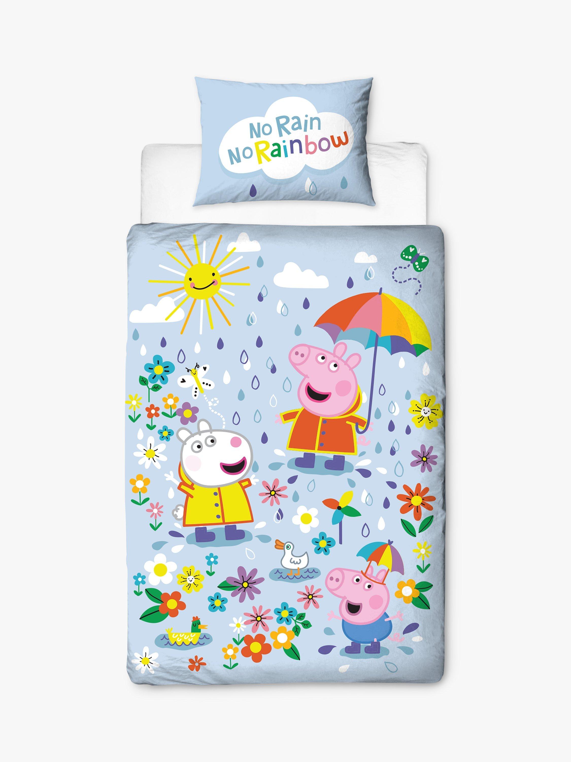 Peppa Pig Reversible Duvet Cover and Pillowcase Set, Single, Multi