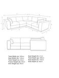 John Lewis + Swoon Rubik 5+ Seater Corner Sofa, Lake Blue Velvet