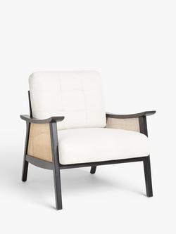 John Lewis Gondola Club Chair, Black Leg, Natural, Natural