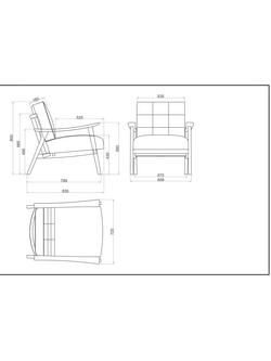 John Lewis Gondola Club Chair, Black Leg, Natural - view 2, Natural