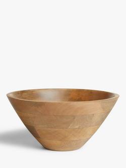 John Lewis ANYDAY Salad Bowl, 24cm, FSC-Certified (Mango Wood), Natural, Natural