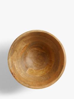 John Lewis ANYDAY Salad Bowl, 24cm, FSC-Certified (Mango Wood), Natural - view 2, Natural
