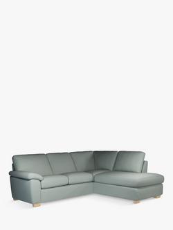John Lewis Camden 5+ Seater RHF Corner End Chaise Unit, Light Leg, Easy Clean Chunky Chenille Seagrass