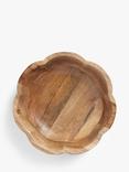 John Lewis Scalloped Bowl, 30cm, FSC-Certified (Mango Wood), Natural