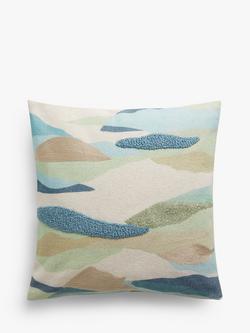 John Lewis Landscape Cushion, Teal