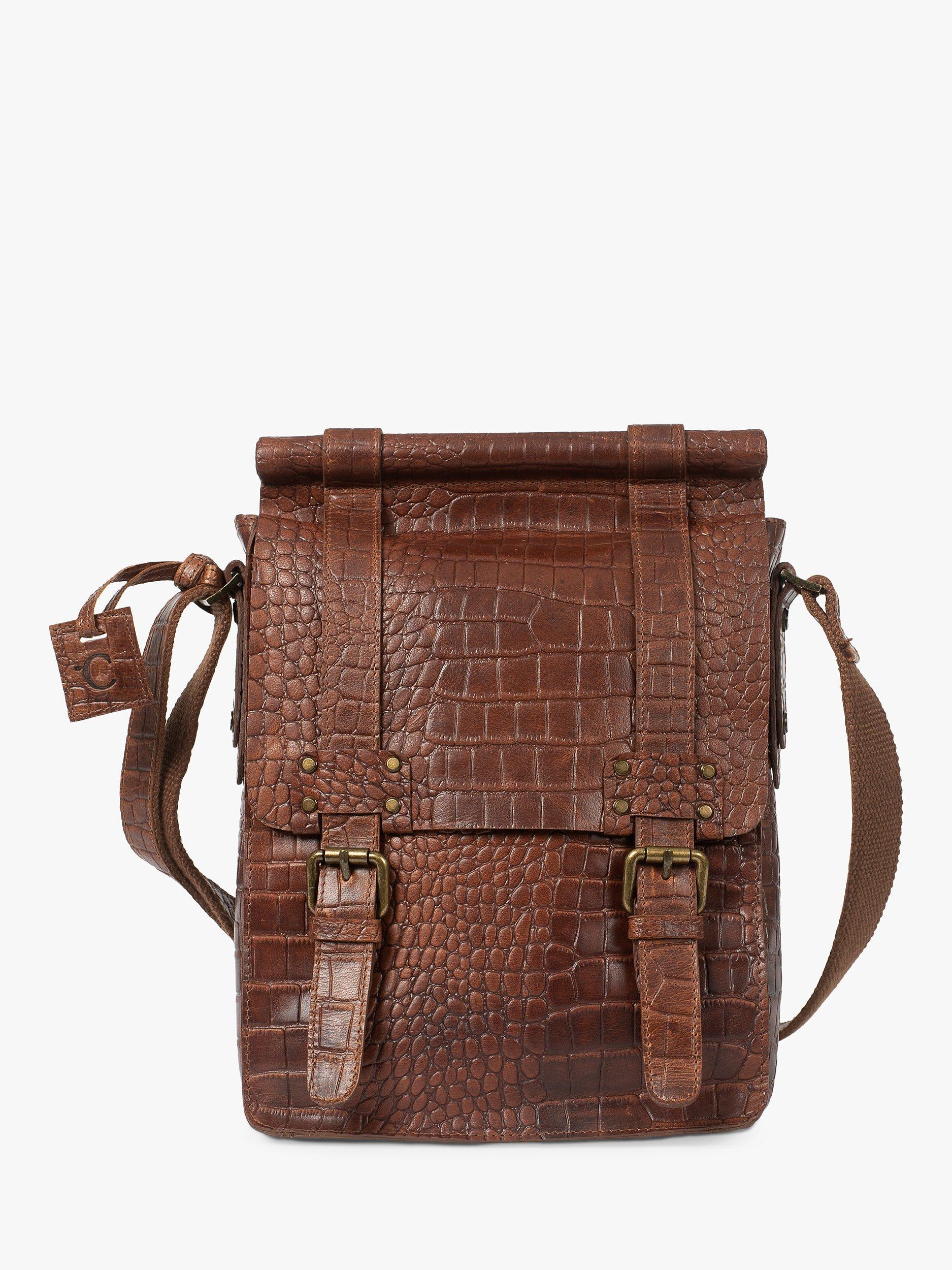 Celtic & Co. Frame Cross Body Leather Bag, Burnt Honey