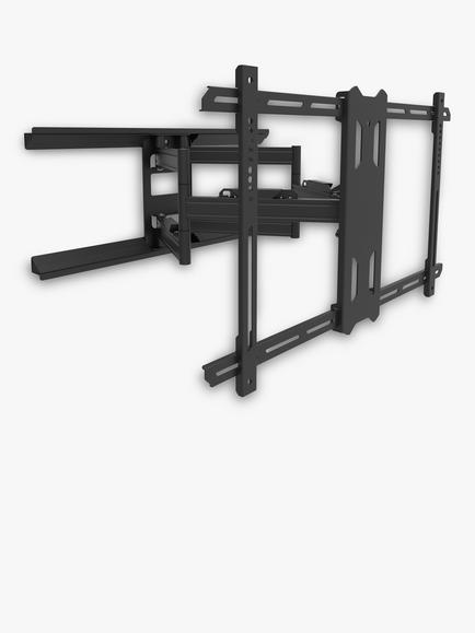 AVF MB6713 Outdoor Multi Position Wall Mount for TVs 55" to 80", for Solid Walls, Black, Black