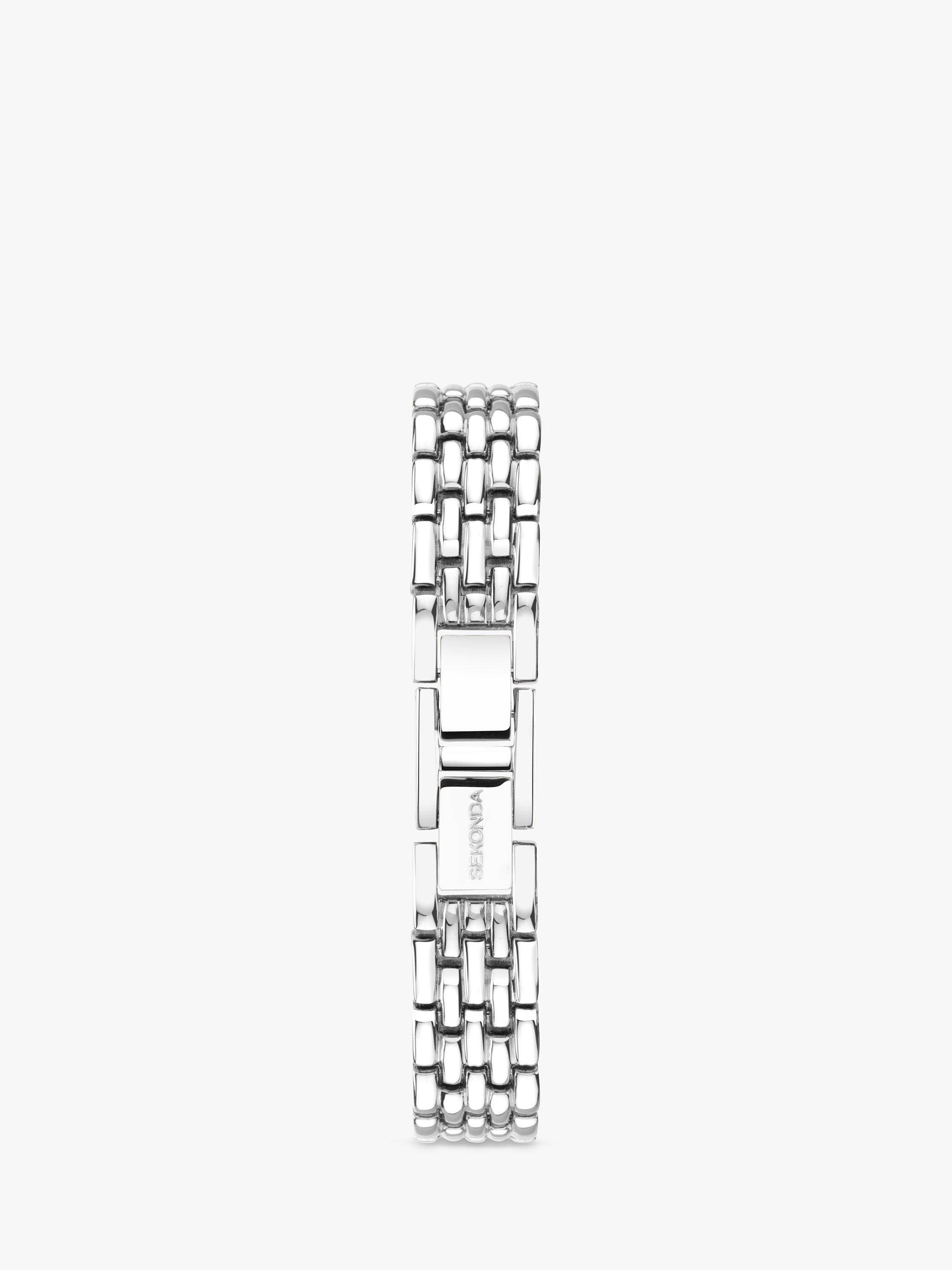 Product image 3 of 3, which shows Sekonda Women's Octagonal Bracelet Strap Watch, Silver/White 40143.27