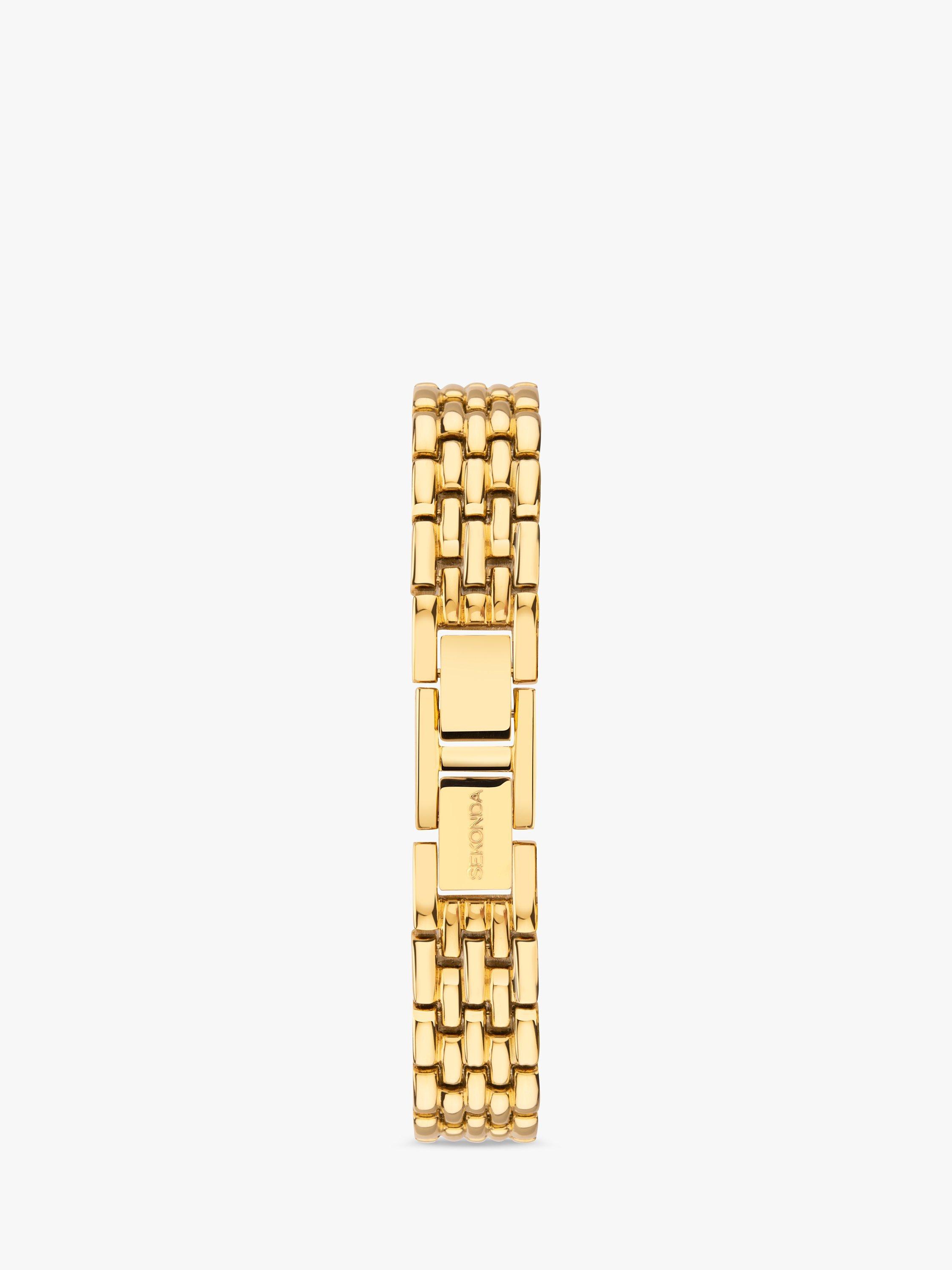 Product image 3 of 3, which shows Sekonda Women's Octagonal Bracelet Strap Watch, Gold/White 40144.27
