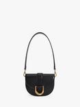 CHARLES & KEITH Gabine Mini Faux Leather Saddle Bag, Black