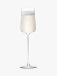 LSA International Metropolitan Glass Champagne Flute, Set of 4, 230ml, Clear