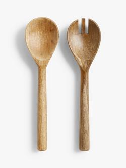 John Lewis Salad Servers, FSC-Certified (Mango Wood), Natural, Natural