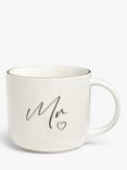 John Lewis 'Mr' Fine China Mug, 420ml, White