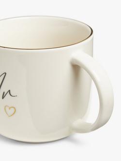 John Lewis 'Mr' Fine China Mug, 420ml, White - view 2, White