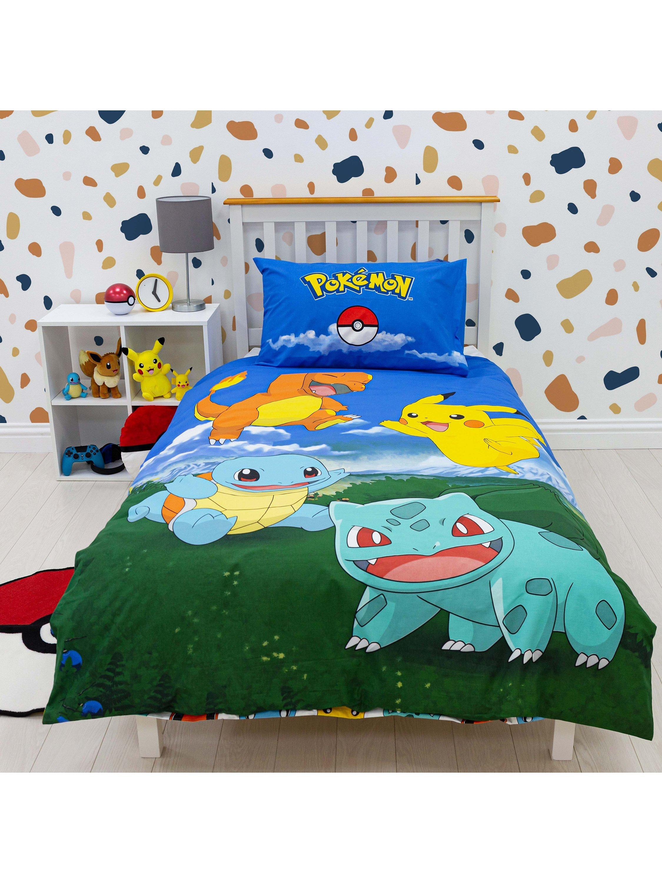 Pokemon Reversible Pure Cotton Duvet Cover and Pillowcase Set Single Multi