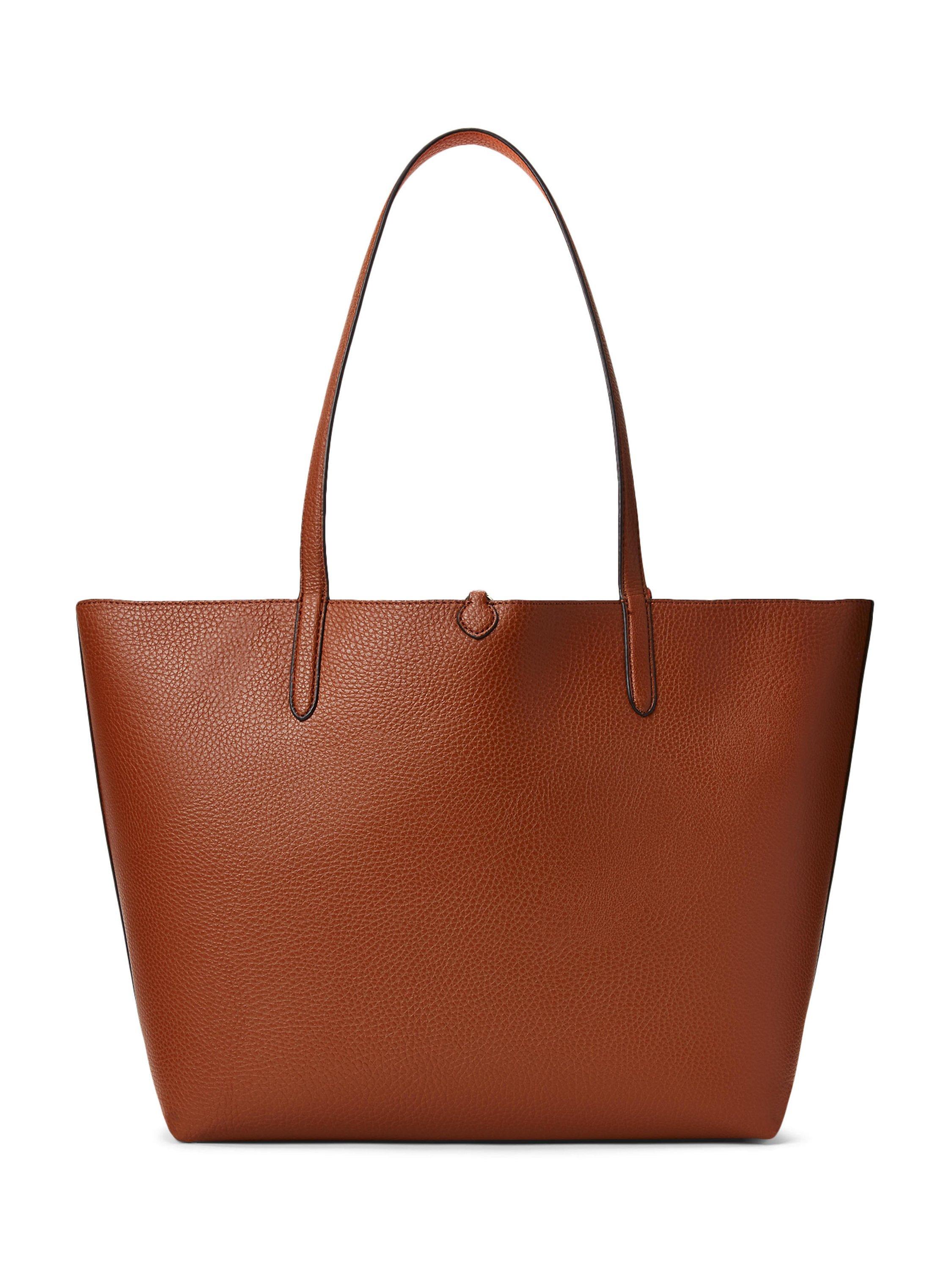 Lauren Ralph Lauren Reversible Tote Bag Lauren Tan Orange