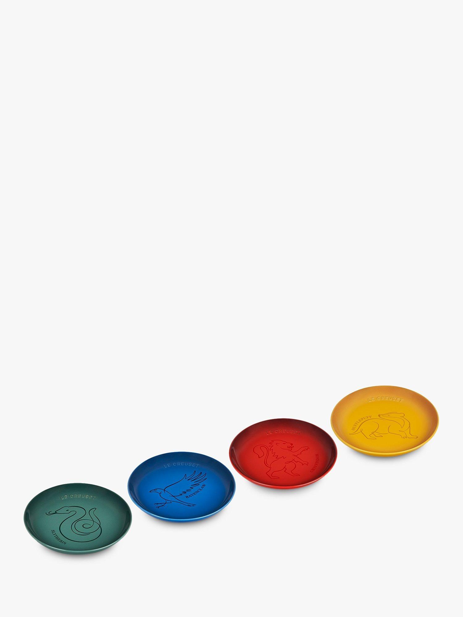 Le Creuset Stoneware Harry Potter Hogwarts Houses Dessert Plates, Set of 4, 17cm, Assorted