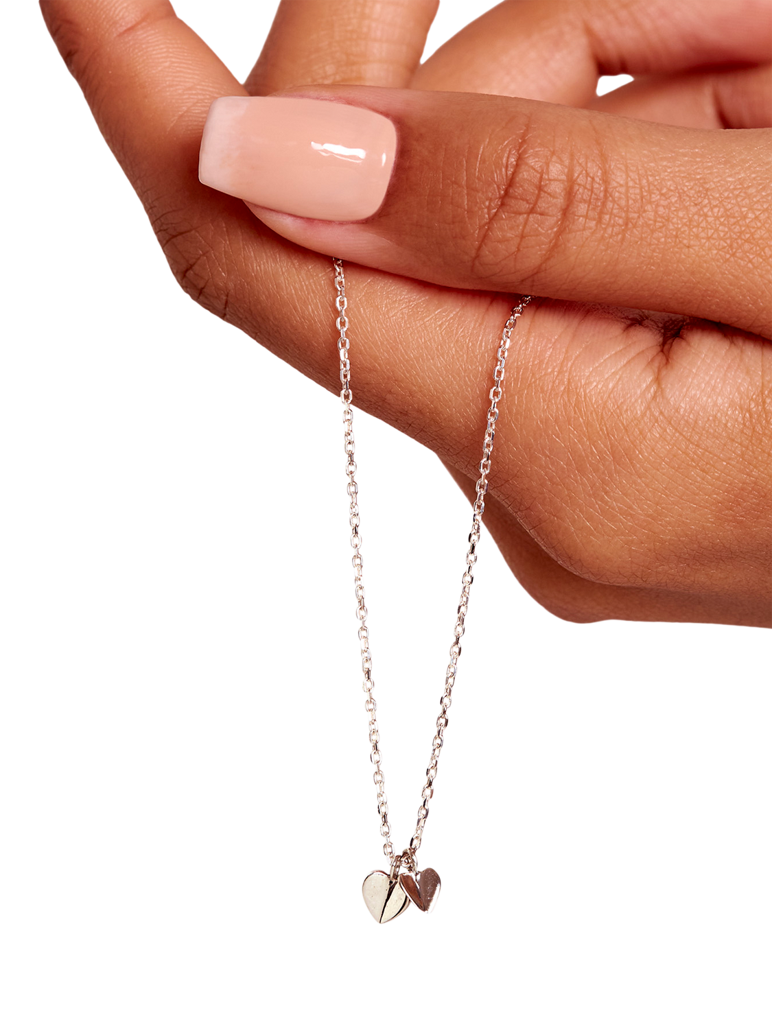 Product image 5 of 6, which shows Dinny Hall Bijou Folded Hearts Pendant Necklace, Silver