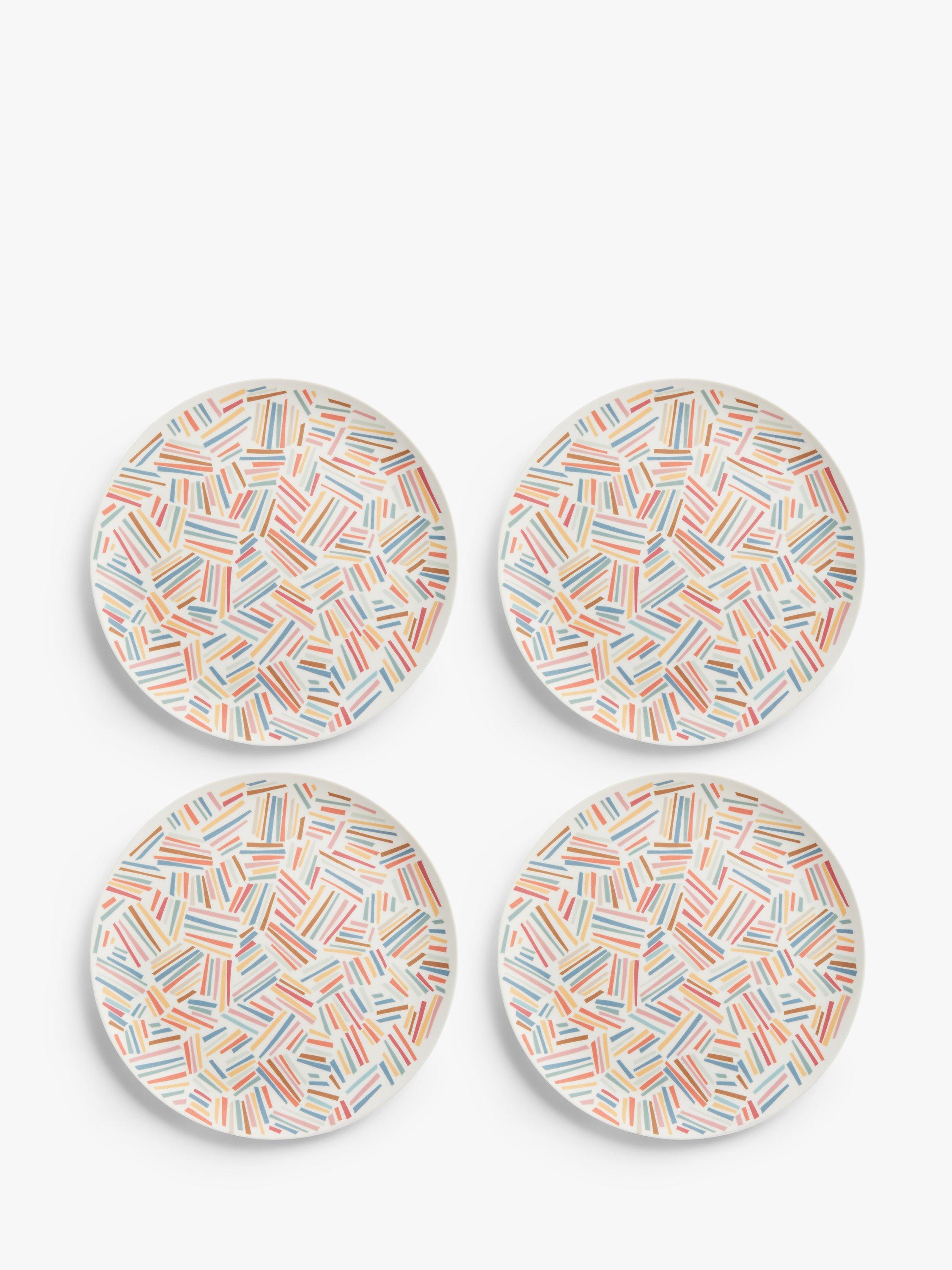 John Lewis ANYDAY Melamine Dinner Plate, Set of 4, 25.5cm, Multi