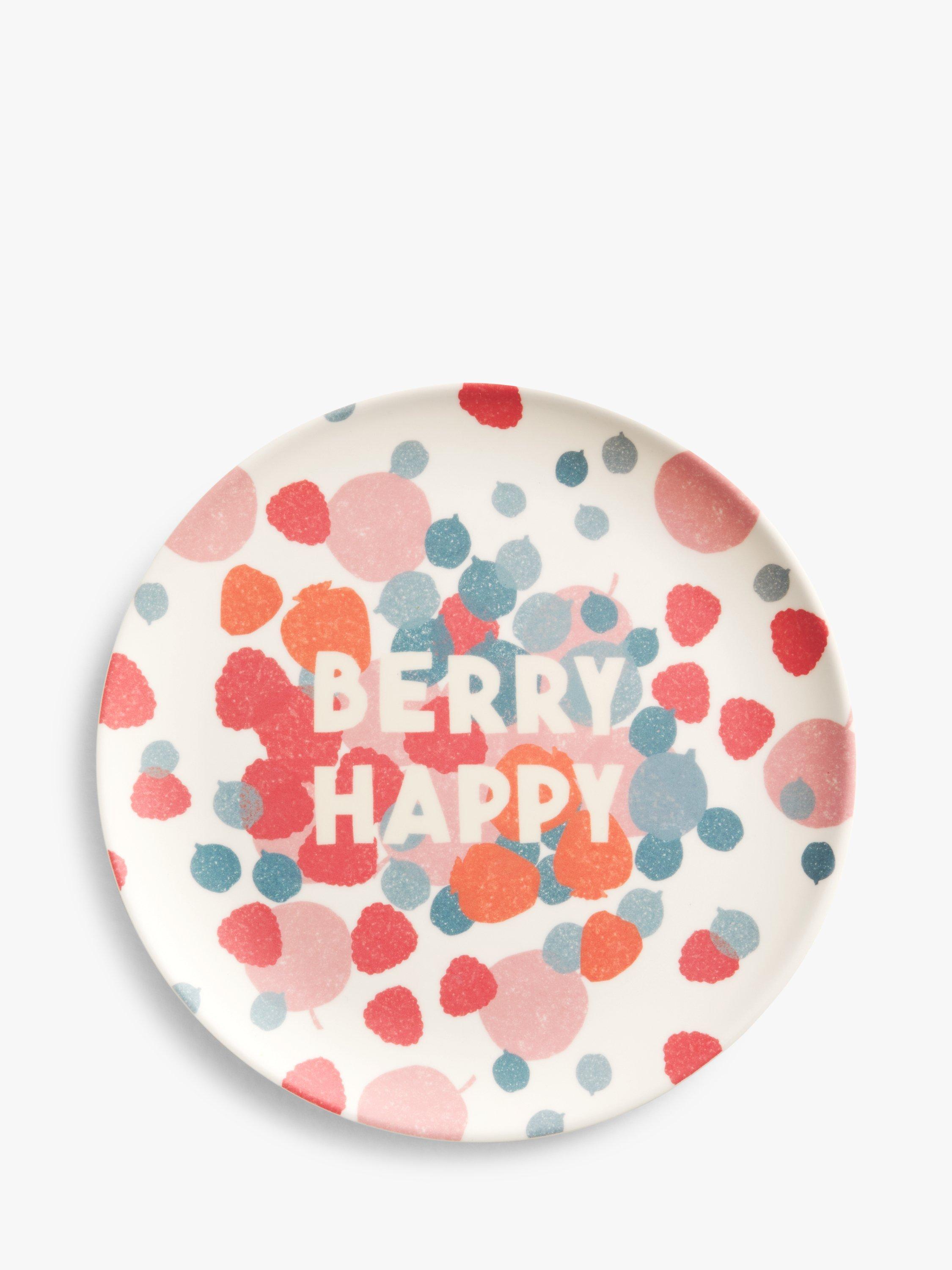 John Lewis ANYDAY 'Berry Happy' Melamine Side Plate, 20cm, Pink/Multi